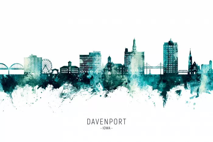 Tompsett, Michael: Davenport Iowa Skyline