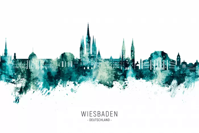 Tompsett, Michael: Wiesbaden Germany Skyline