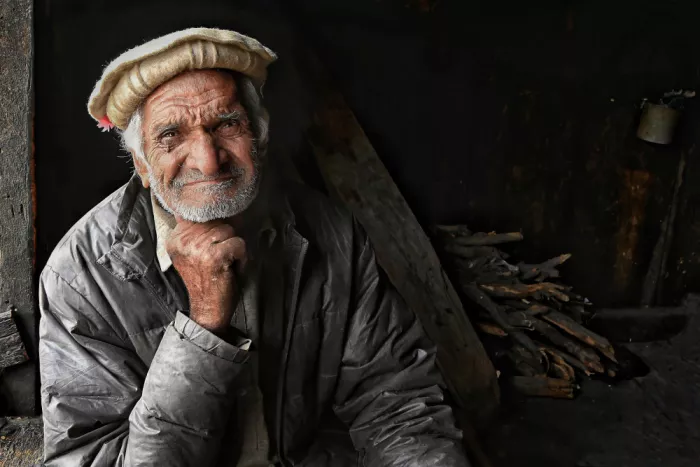 Perovich, Irene: Old Kalash man