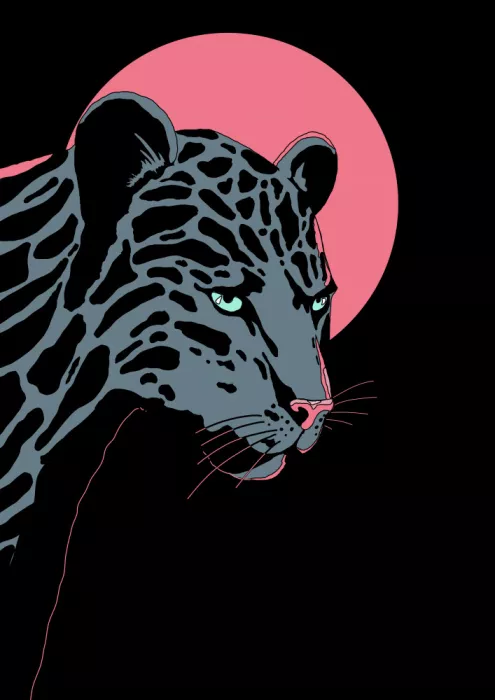 Nicholas: Léopard sous la lune