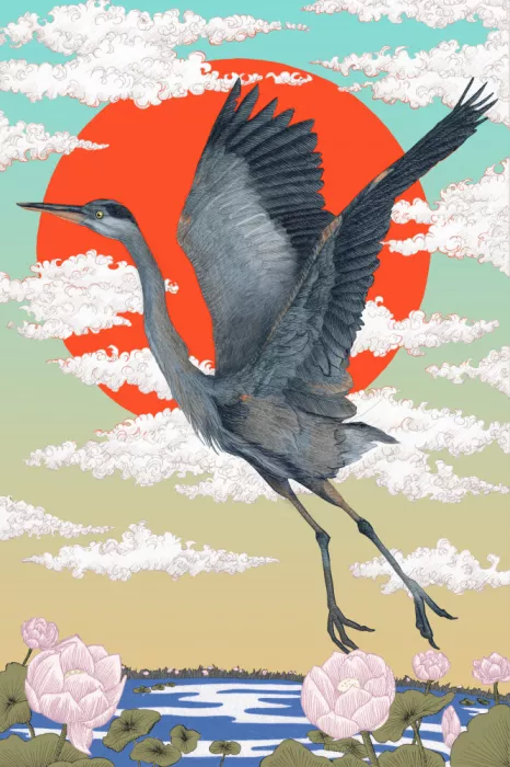 Mazur, EC: Heron Flies At Sunrise