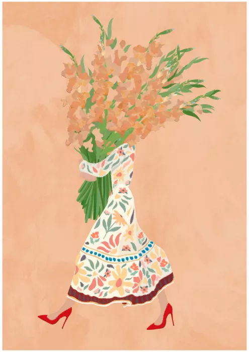 Manovski, Sarah: Boho Floral Dress Beige