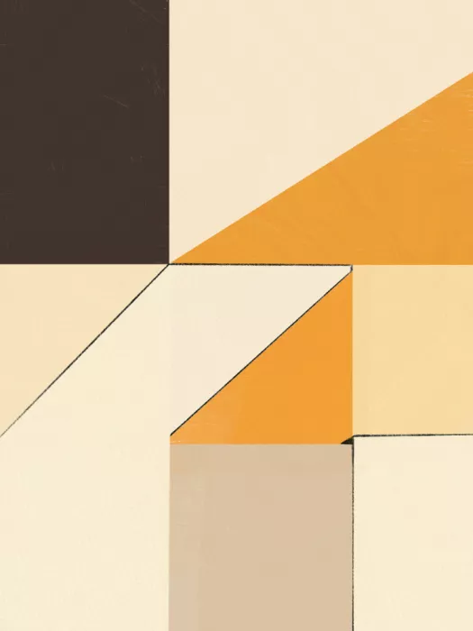 Dean, Little: Composizione geometrica gialla e nera