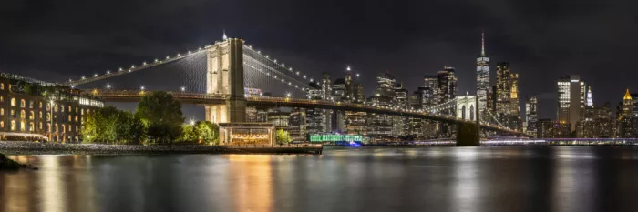 Viola, Melanie: Herrliche Panorama der New Yorker Skyline vom Brooklyner Ufer