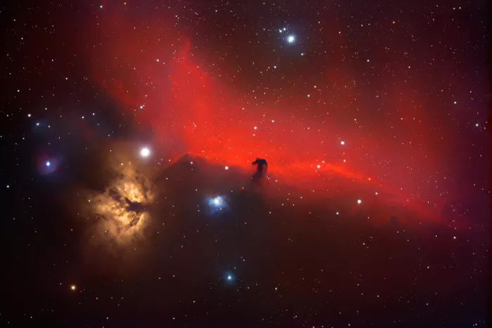 Bartzoudis, Paschalis: Nebulosa Testa di Cavallo e Nebulosa Fiamma in Orione