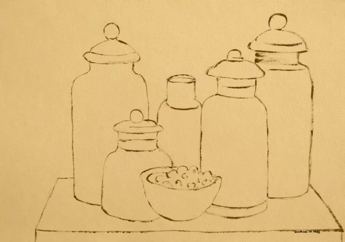 ch, Santhosh: Jars and Bowls Sketch