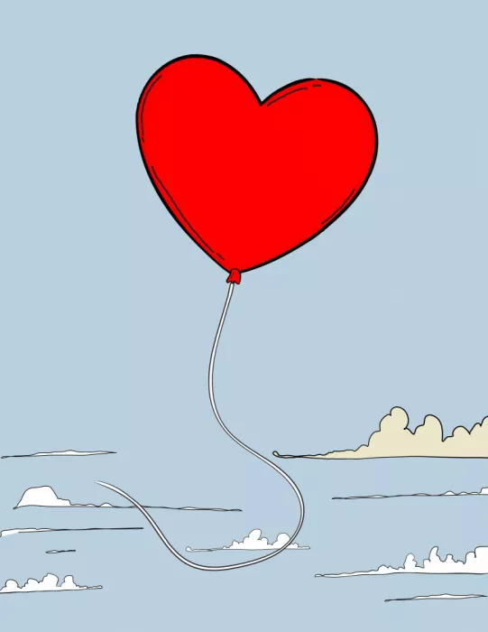 Nicholas: Ballon en forme de cœur rouge vibrant
