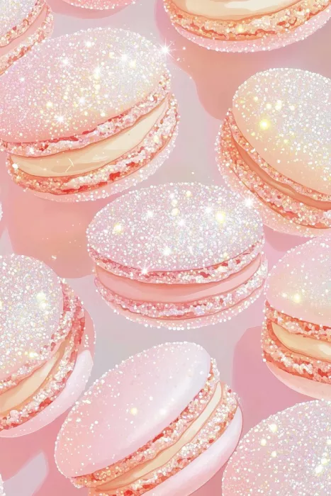 Prints, Art Melloi: Pink Macarons with Glitter
