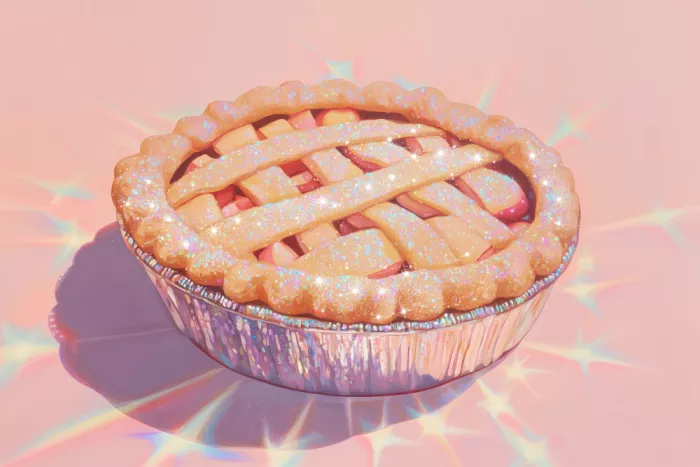 Prints, Art Melloi: Pastel de Manzana con Purpurina