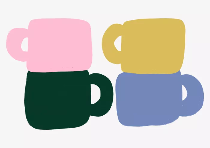 Fritsch, Athene: Tasses à café colorées