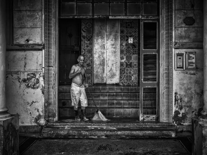 Stranak, Pavol: man with a mop
