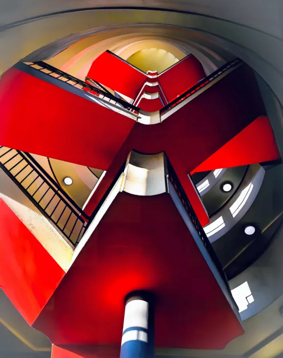 Orbach, Arnon: Bevin Court staircase - Finsbury, London UK
