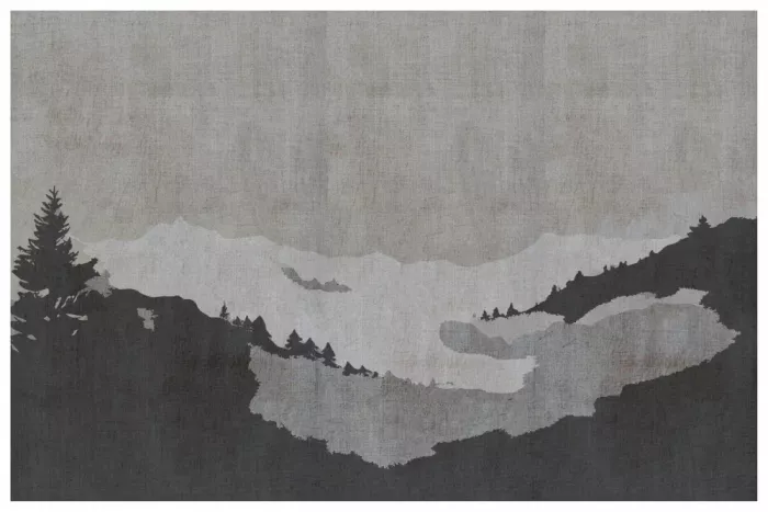 cartissi: Misty Lake Landscape in Ink Wash Style