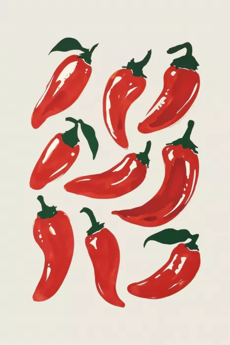 Prints, Art Melloi: Arte con Chiles Picantes