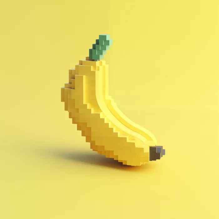 Magnusson, Andreas: Banane stylisée pixélisée