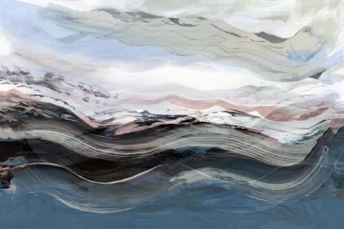 cartissi: Abstract Landscape Waves Blue