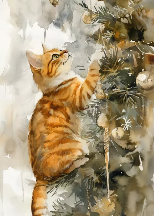 Jaszke, Justyna: Les Chats aiment le Sapin de Noël (6)