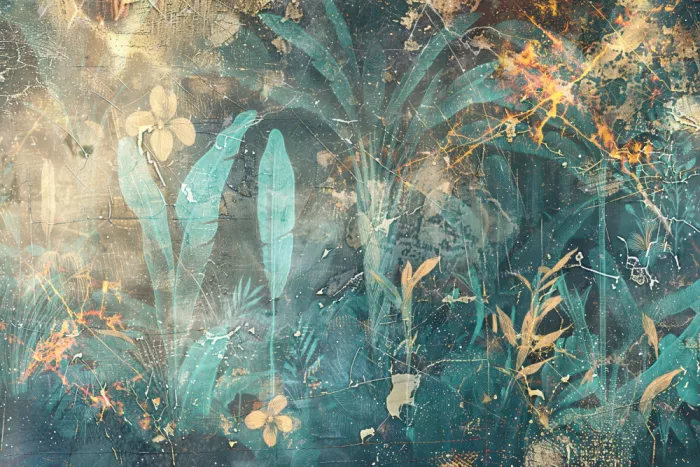 Kulik, Rafal: Illustration artistique jungle tropicale pour mur 38