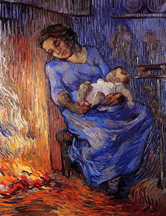Gogh, Vincent van: Mère au coin du feu