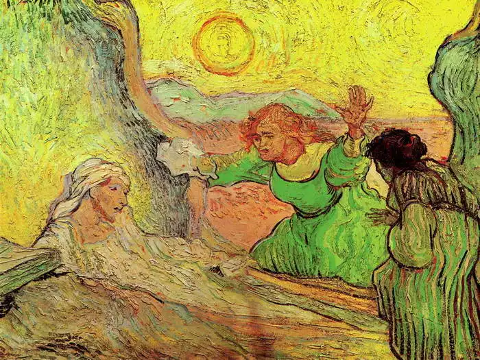 Gogh, Vincent van: Healing Lazarus (Rembrandt)
