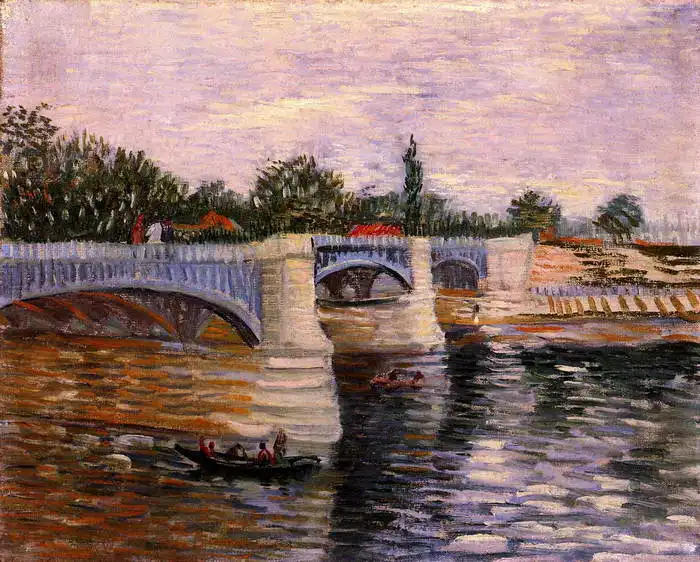 Gogh, Vincent van: Seine avec un pont à la Grande Jette