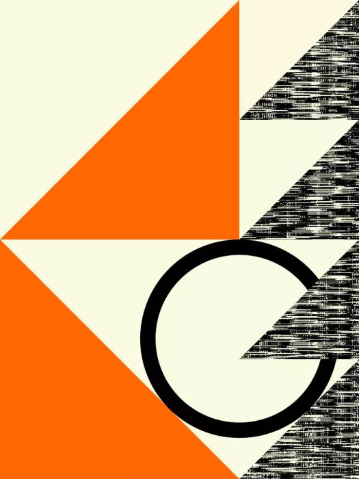 Strnad, Petr: Vibrant Orange Triangles a Striking Black Circle