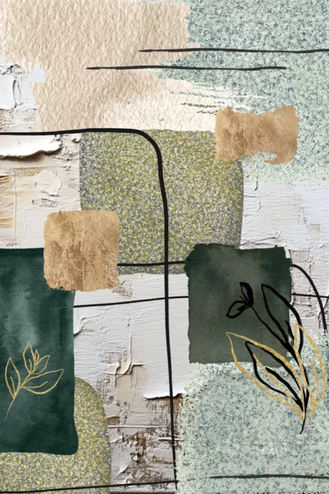 Moss, Ann Sally: Geometrische Grüntöne-3