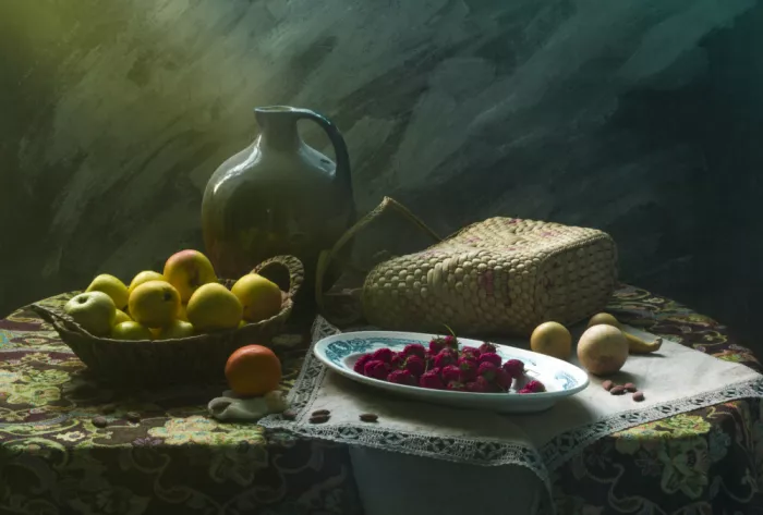 UstinaGreen: Still life with Fruits and Strawberry