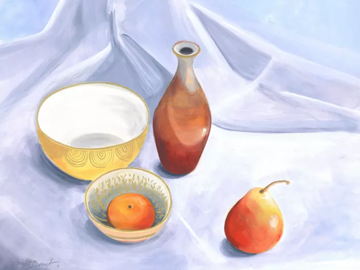 Brent, Isabelle: Nature morte avec poire et prune