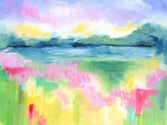 Brent, Isabelle: Paysage de lac abstrait