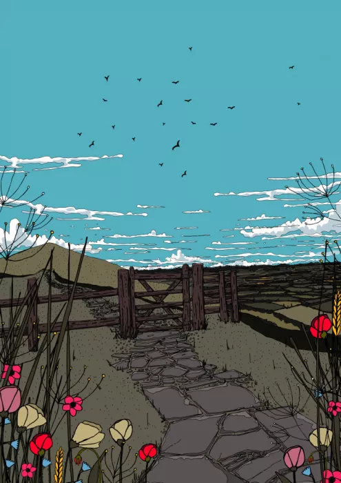 Nicholas: Stone Path Wildflowers