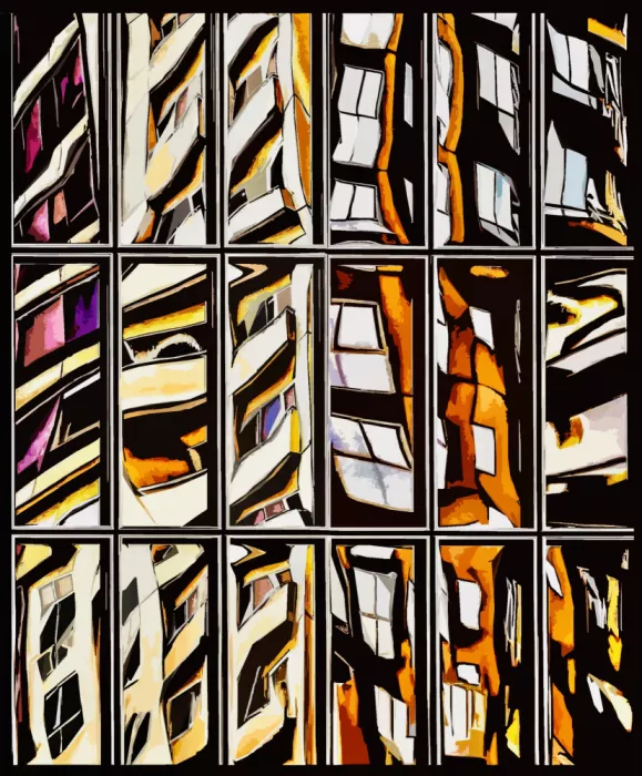 Orbach, Arnon: Reflections in glass - Los Angeles, California