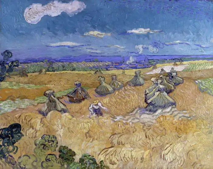 Gogh, Vincent van: Pšeničné pole se ženci v Auvers