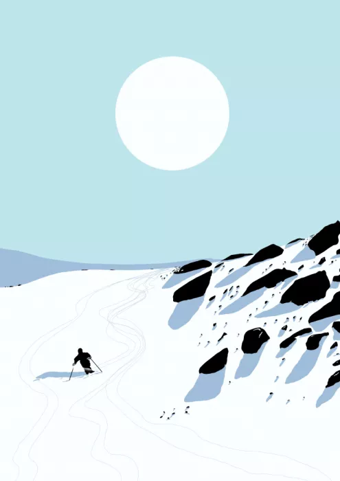 Nicholas: Descente de la montagne enneigée