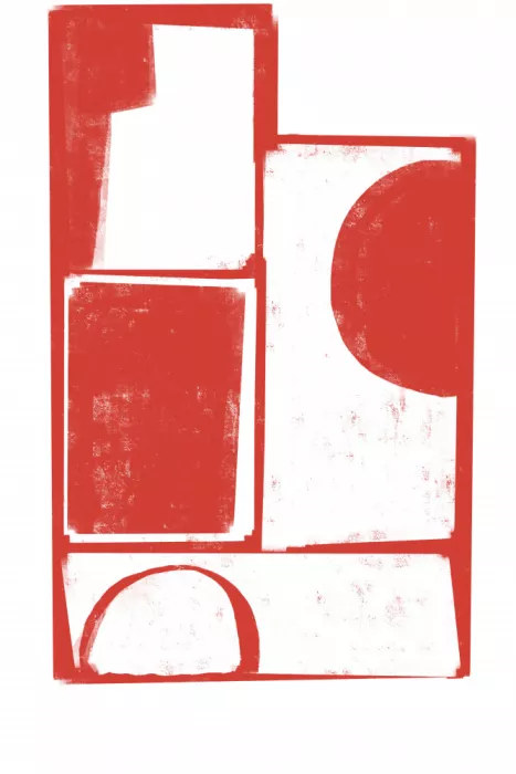 Studio, Miuus The: Red Geometric Balance