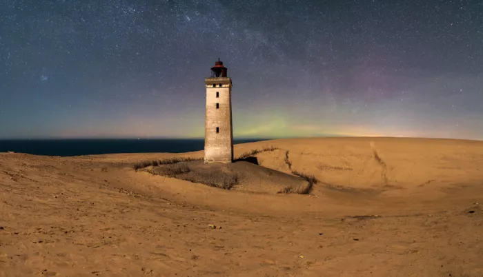 Keller: Northern Lights over Rubjerg Knude Lighthouse