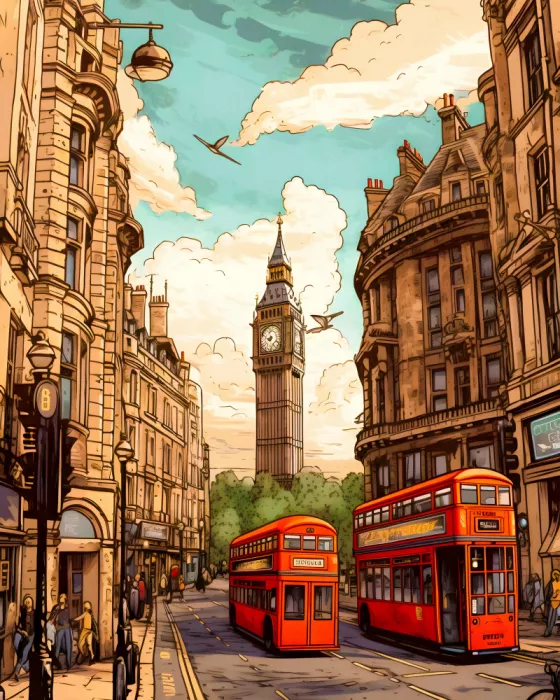 Taudalpoi: London Travel Poster