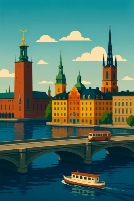 Taudalpoi: Stockholm Travel Poster