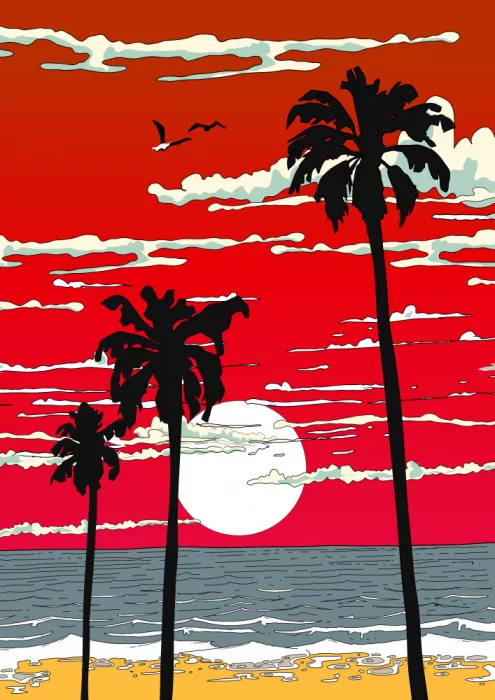 Nicholas: Coucher de soleil à la plage