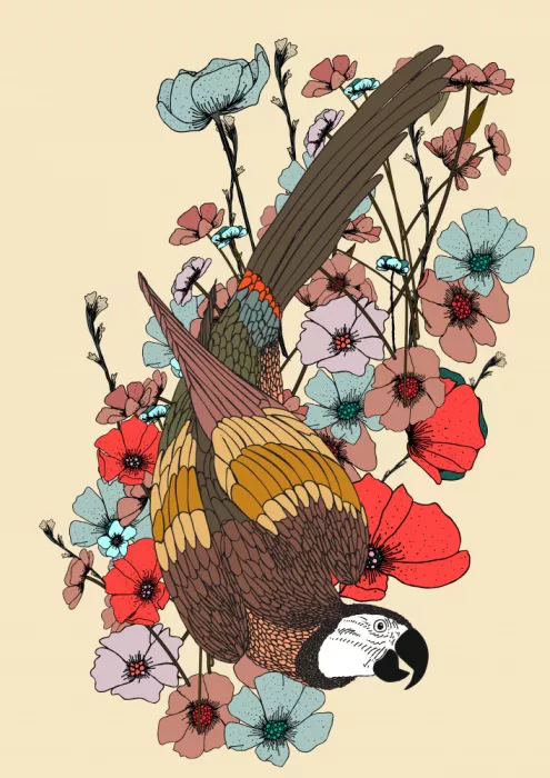 Nicholas: Parrot And Flowers
