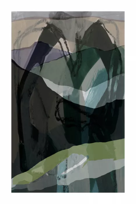 cartissi: Abstract Mountainscape: Deep Greens
