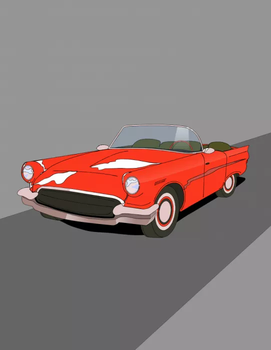 Nicholas: Vintage Red Sports Car