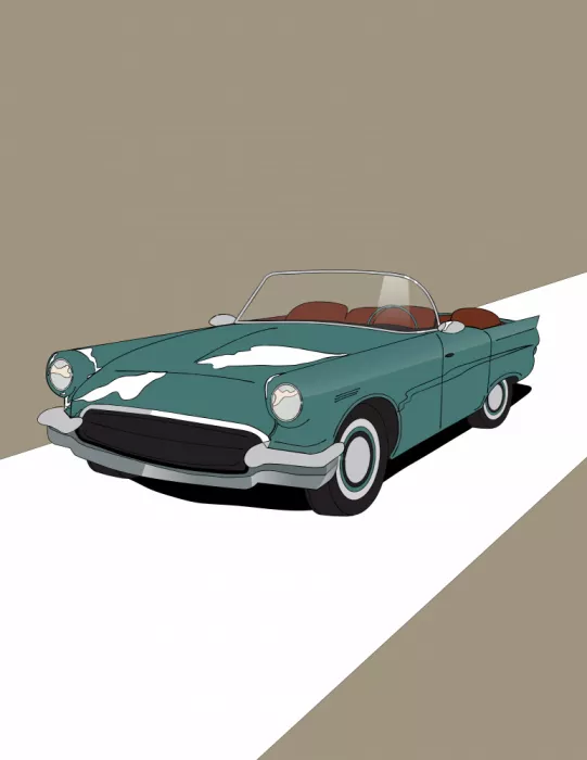 Nicholas: Vintage Green Sports Car