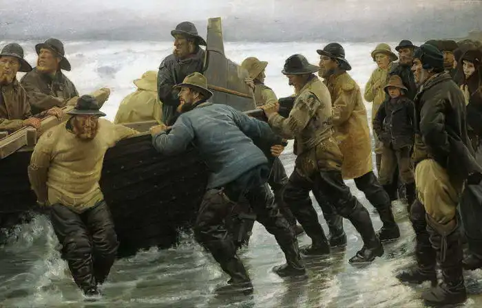 Ancher, Michael: Fishermen run ship