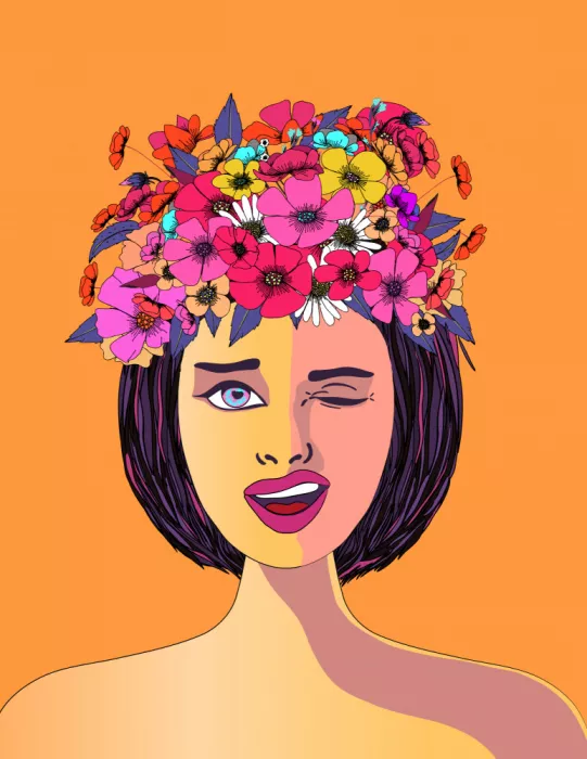 Nicholas: Floral Crown Orange