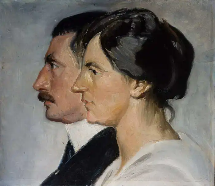 Ancher, Michael: King Christian X and Queen Alexandrine Danish