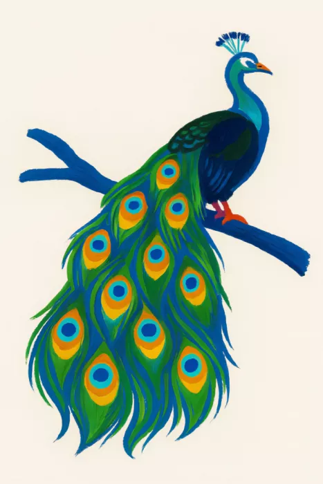 Studio, Floral Frida: Peacock Reverie