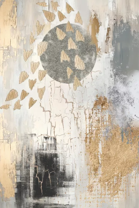 Moss, Ann Sally: Grau und Gold 3