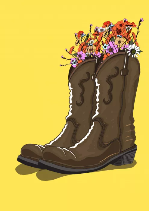 Nicholas: Bottes de Cowboy aux Fleurs