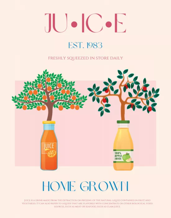 Khokhar, Nazma: Orangers et pommiers avec bouteilles de jus